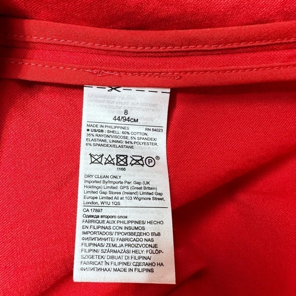 BANANA REPUBLIC Bi-Stretch Adjustable Camisole Sheath Cocktail Dress Red Size 8 - Picture 8 of 10